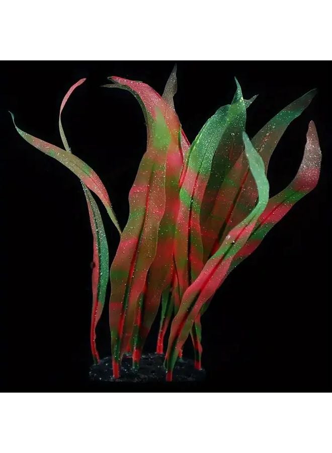 النباتات المائية الزرقاء المتوهجة في الظلام 16 قطعة 93 بوصة من زينة الأعشاب البحرية السيليكونية - Image 5