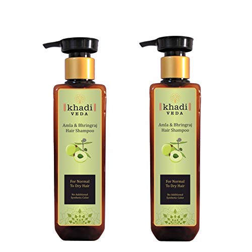 Khadi Veda Shampoo Amla Bhringraj for dry hair 200 ml - pack of 2. - Image 1