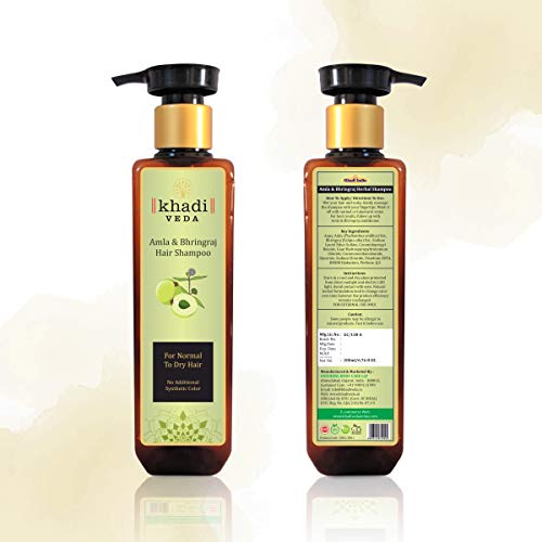 Khadi Veda Shampoo Amla Bhringraj for dry hair 200 ml - pack of 2. - Image 2