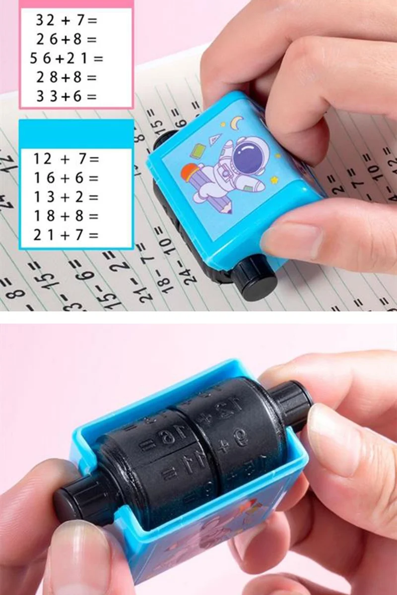 Mobee Educational Addition Stamp for Children Fun Addition Teaching Stamp Primary School