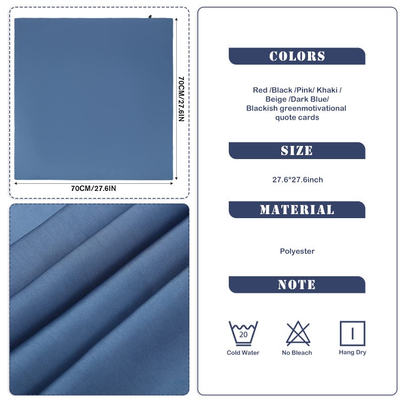 Zhanmai 8 Pcs 27.5 x 27.5 Inch Square Satin Head Scarves Women Silk Bandana Hair Scarves Hair Wrap Neck Scarf for Sleeping (Mixed Colors,Stylish) - Image 2