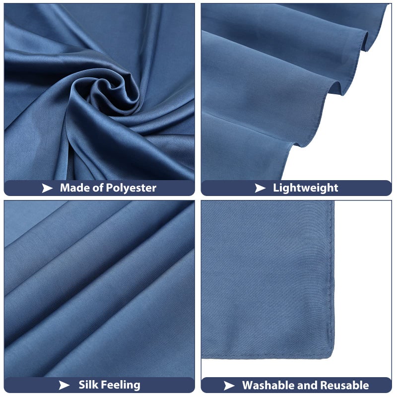 Zhanmai 8 Pcs 27.5 x 27.5 Inch Square Satin Head Scarves Women Silk Bandana Hair Scarves Hair Wrap Neck Scarf for Sleeping (Mixed Colors,Stylish) - Image 3