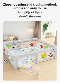 Baby Playpen, Extra Large Playard for Babies, Portable Indoor Outdoor Toddlers Safety Play Yard Activities with Breathable Mesh&Zipper Door, with 50pcs-Ocean Balls&Accessories 150*180cm - pzsku/Z858BFBAB944D6336B1A2Z/45/_/1714127381/1bffbb0a-9404-4e79-962a-e6049db6c2bb