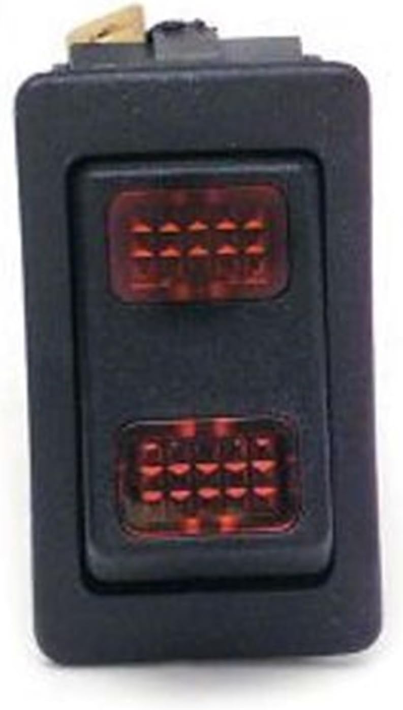 Performance 80402 Rocker Switch, On-Off-Momentary On, Green Lighted