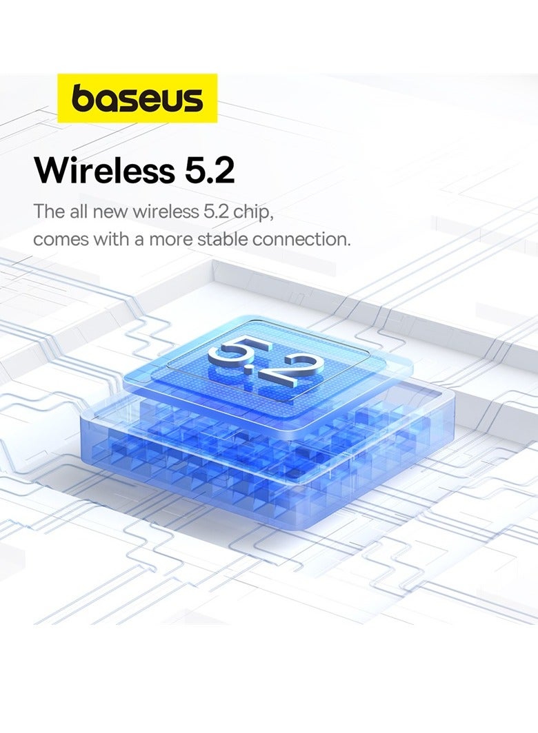بيسوس سماعات رأس بلوتوث V5.2 لاسلكية مع ميكروفون داخل الأذن وسماعة رأس مغناطيسية للرقبة تعمل لمدة 30 ساعة IPX5 مقاومة للعرق وصوت ستيريو عالي الدقة للمكالمات الهاتفية والموسيقى والرياضة - Image 4