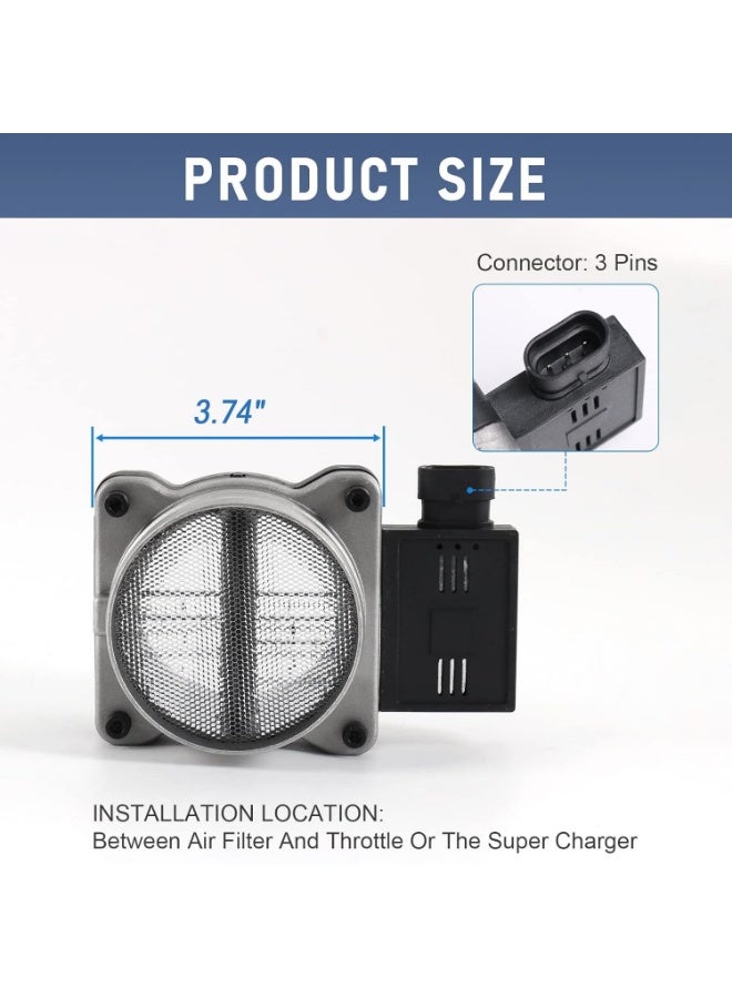 Mass Air Flow Sensor, Maf Sensor Compatible with Chevy Astro, Blazer, Impala, S10, Lumina - Gmc Jimmy, Sonoma - Buick Regal, Century, Rendezvous, Replaces 25008302, 2133458 - Image 4