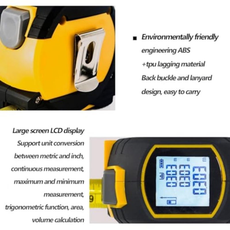 Almighty Ruler 3-in-1 Laser Measuring Tape, The Almighty Tools Laser Tape Measure, 196/131ft High Accuracy Laser Measurement and 16ft Manual Measuring Tape Measure Blue-196 ft/60 m - Image 5