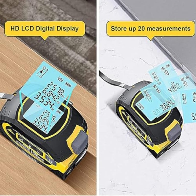 Almighty Ruler 3-in-1 Laser Measuring Tape, The Almighty Tools Laser Tape Measure, 196/131ft High Accuracy Laser Measurement and 16ft Manual Measuring Tape Measure Blue-196 ft/60 m - Image 3