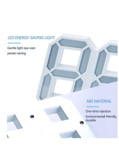 وينتسيون ساعة رقمية LED ثلاثية الأبعاد متوهجة بوضع الليل مع سطوع قابل للتعديل وساعة طاولة إلكترونية تعمل على مدار 24/12 ساعة وساعة منبه معلقة على الحائط  - Image 4