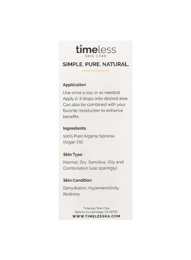 Timeless Skin Care, Argan Oil 100% Pure , 1 fl oz (30 ml) - Image 3