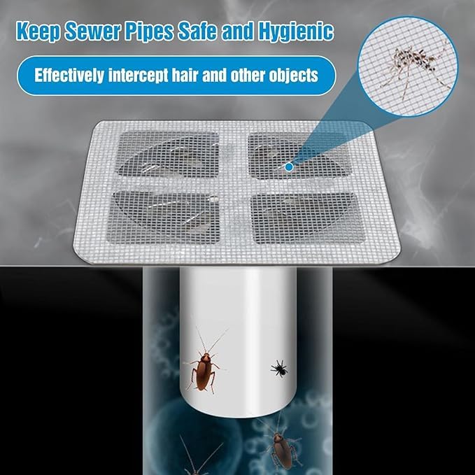 TOP SELECT TOP SELECT Bathroom Drain Cover Kitchen Sink Strainer Reusable and Versatile Drain Cover Sink Drainer Mesh Shower Drain Covers Square Shape Kitchen Sink Strainer (20) - Image 5