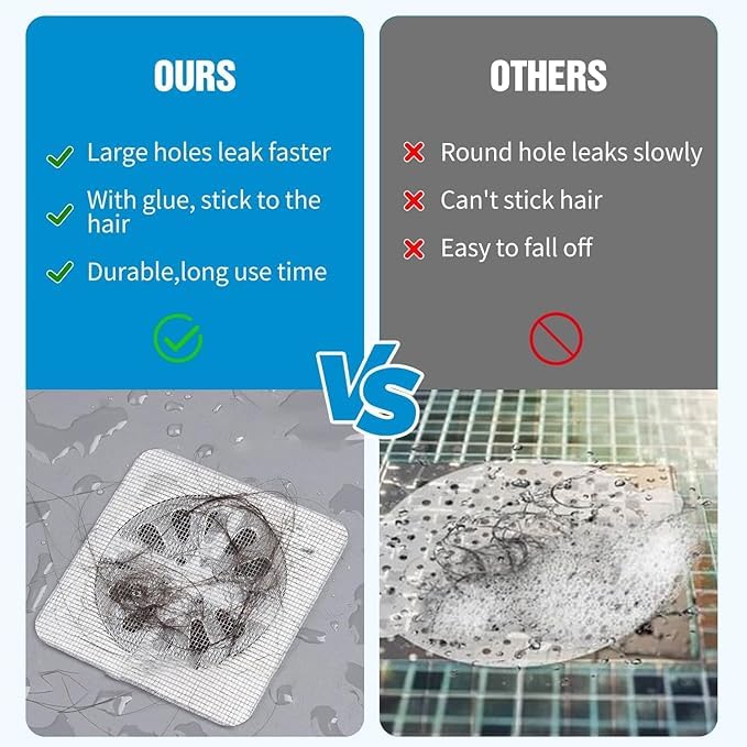 TOP SELECT TOP SELECT Bathroom Drain Cover Kitchen Sink Strainer Reusable and Versatile Drain Cover Sink Drainer Mesh Shower Drain Covers Square Shape Kitchen Sink Strainer (20) - Image 2