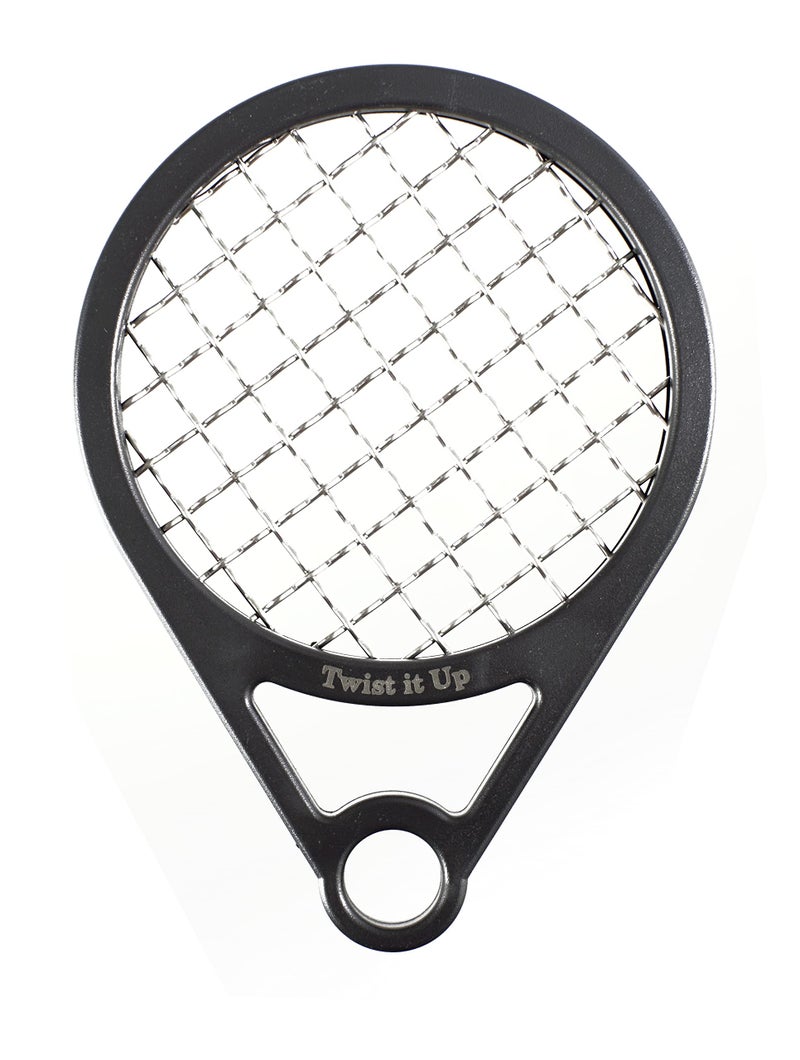 Twist It Up Comb (Bond Black) - Alternative for Hair Sponges, Creates Curls and Twists for Black Men, Tennis Racket Design - Image 1
