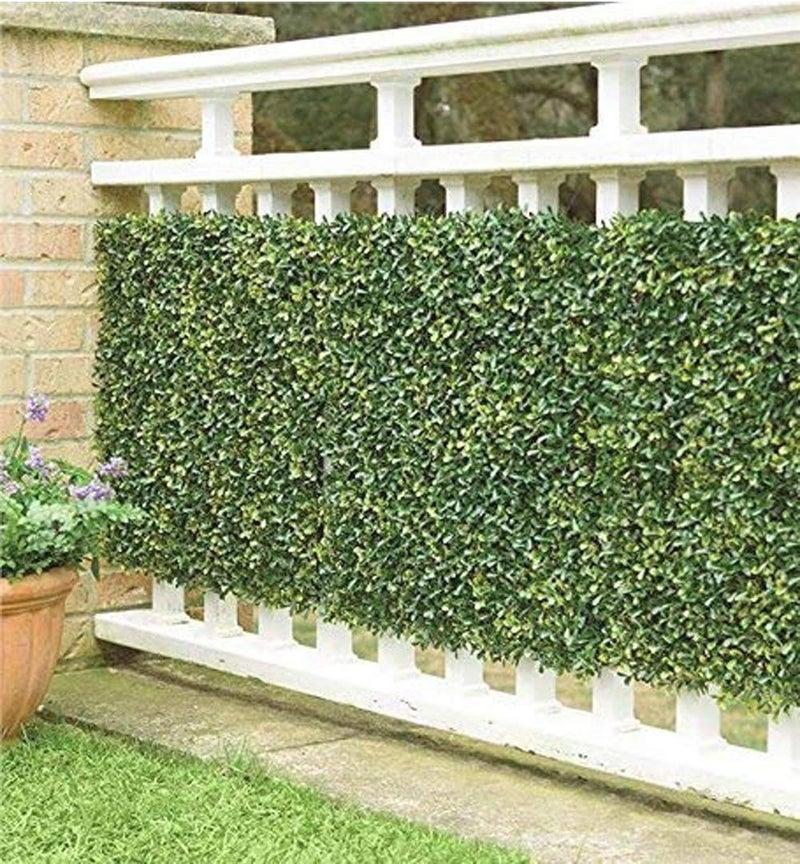 Go Hooked Go Hooked Artificial Grass Vertical Wall Small Leaves Tiles Vertical Garden Wall Tiles Durable Plastic Realistic Versatile Easy Install Weather Resistant Decorative UV Protected40 X 60 Cm Set of 2  - Image 4