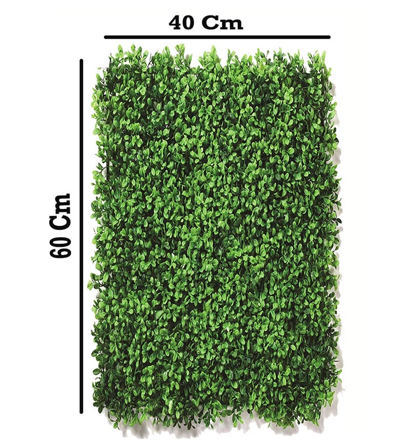 Go Hooked Go Hooked Artificial Grass Vertical Wall Small Leaves Tiles Vertical Garden Wall Tiles Durable Plastic Realistic Versatile Easy Install Weather Resistant Decorative UV Protected40 X 60 Cm Set of 2  - Image 2