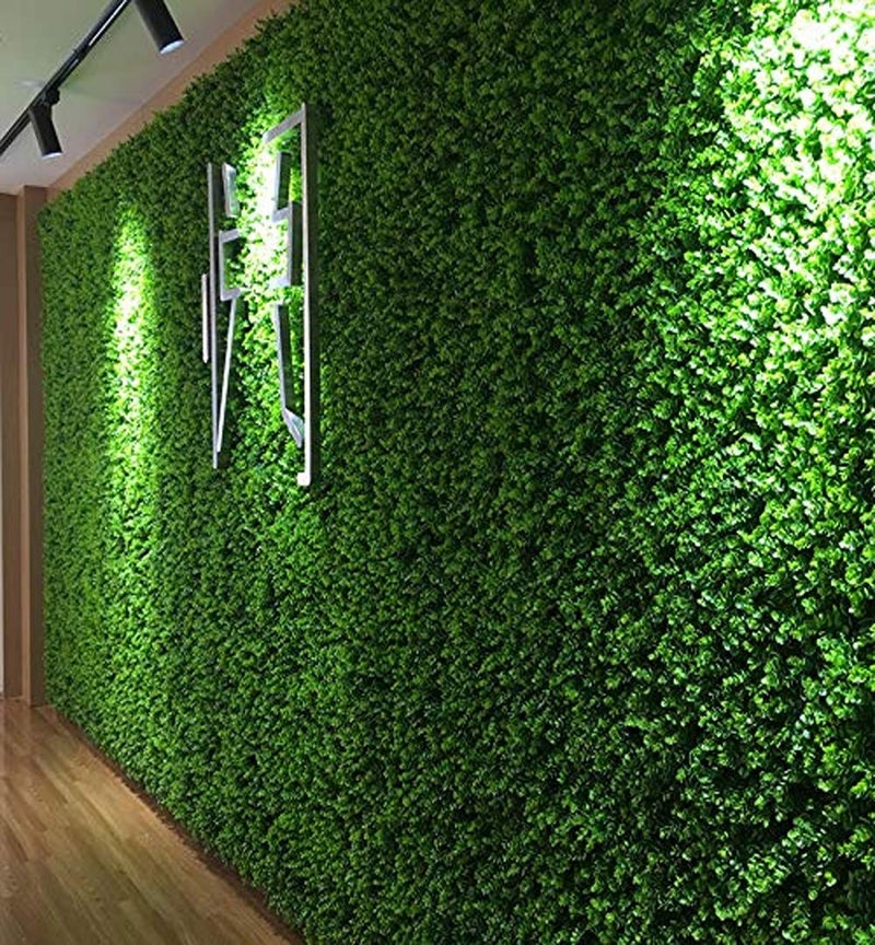 Go Hooked Go Hooked Artificial Grass Vertical Wall Small Leaves Tiles Vertical Garden Wall Tiles Durable Plastic Realistic Versatile Easy Install Weather Resistant Decorative UV Protected40 X 60 Cm Set of 2  - Image 5