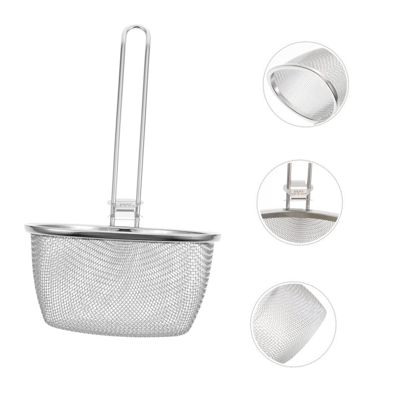 Stainless Steel Fine Mesh Strainer Hot Pot Colander Skimmer With Hanging Design - Image 4