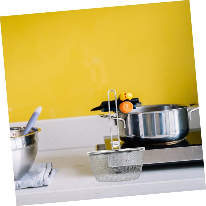 Stainless Steel Fine Mesh Strainer Hot Pot Colander Skimmer With Hanging Design - Image 5