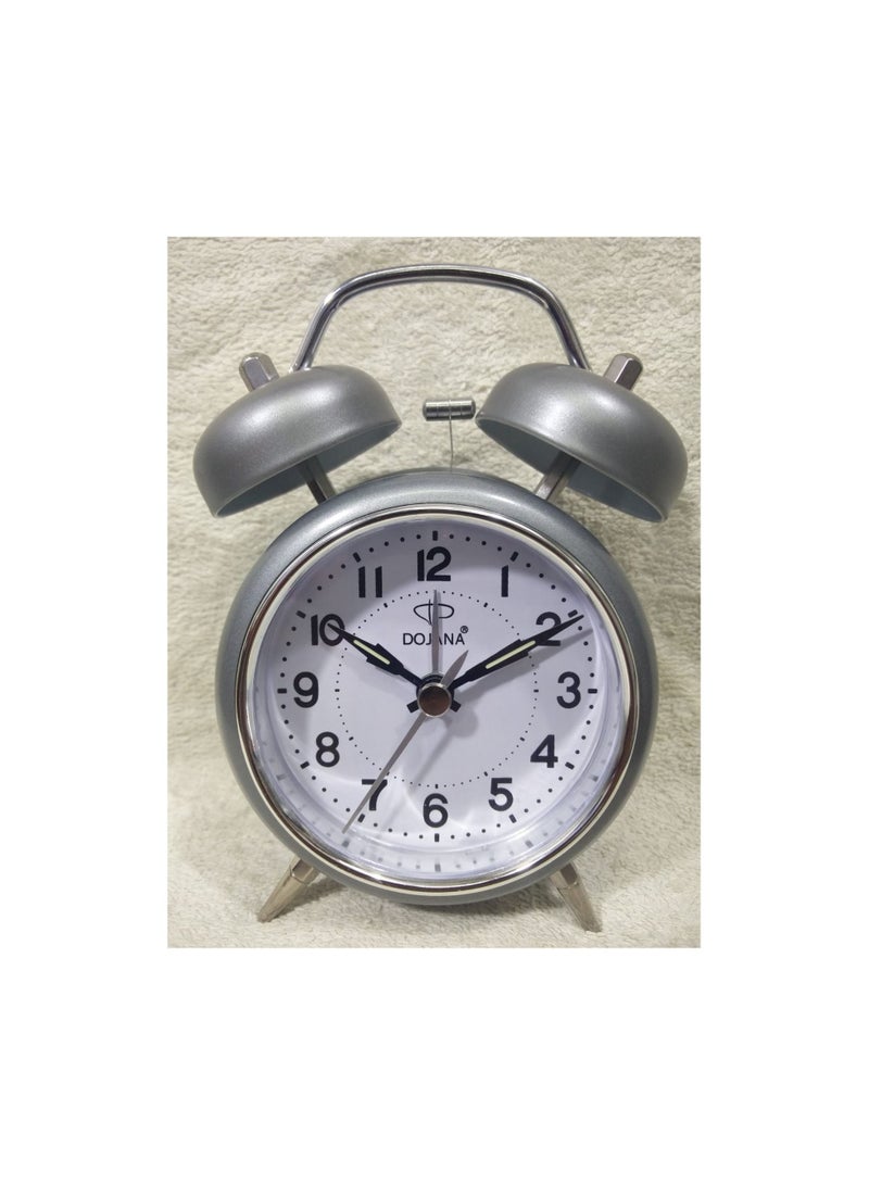Dojana Silent plastic Alarm Clock with Twin Bell - Image 1