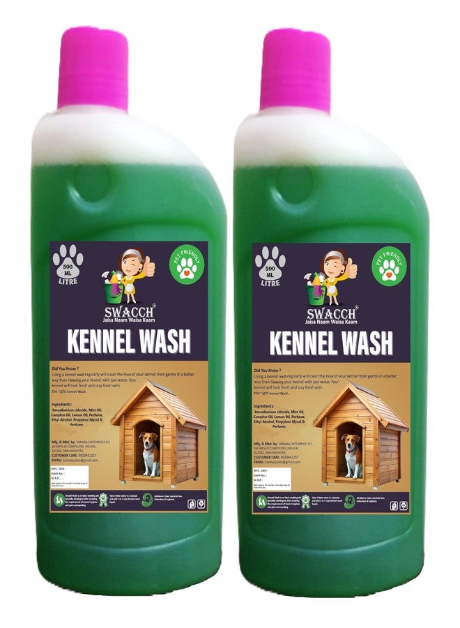 swacch Kennel Wash (500ml) (Pack of 2) Jasmine I Pet Stain & Odour Remover I Pet Floor Cleaner Liquid I Dog and Cat Friendly - Image 1