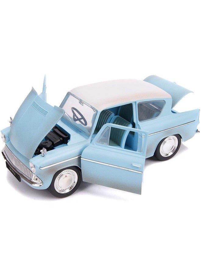 Jada Toys - 1:24 Harry Potter And 1959 Ford Anglia Diecast Vehicle Rusty Blue - Image 1