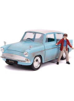 1:24 Harry Potter And 1959 Ford Anglia Diecast Vehicle Rusty Blue