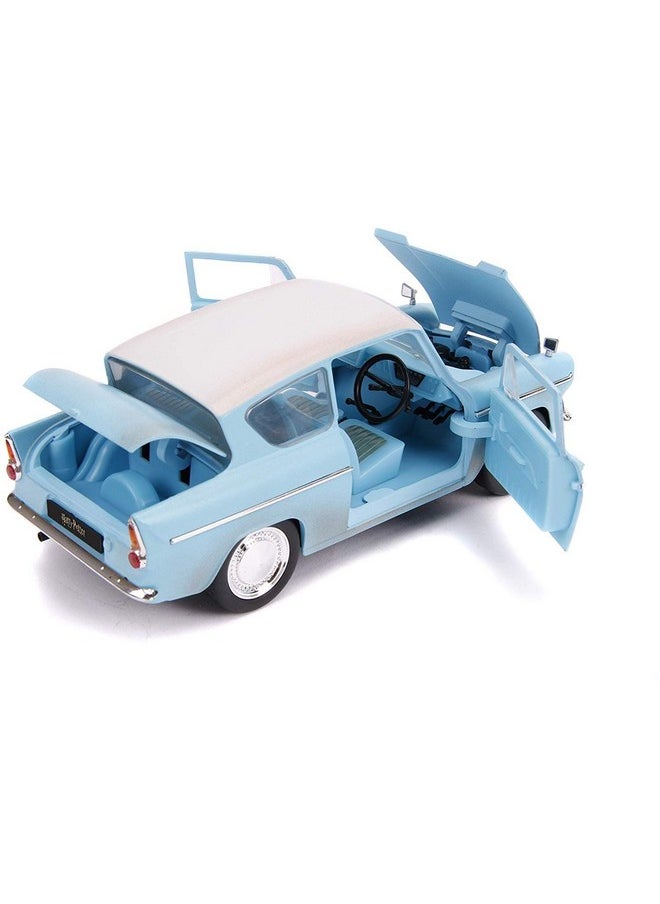 Jada Toys - 1:24 Harry Potter And 1959 Ford Anglia Diecast Vehicle Rusty Blue - Image 1