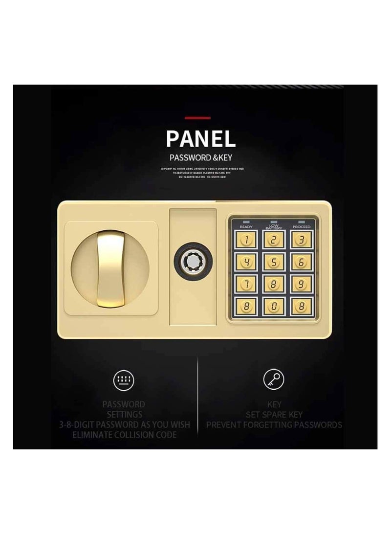 Generic Security Safe Box, Digital Electronic Steel Safe Box with Keypad and Manual Override Keys – Protect Money, Jewelry, Passports, for Home, Business, or Travel – White  - Image 3