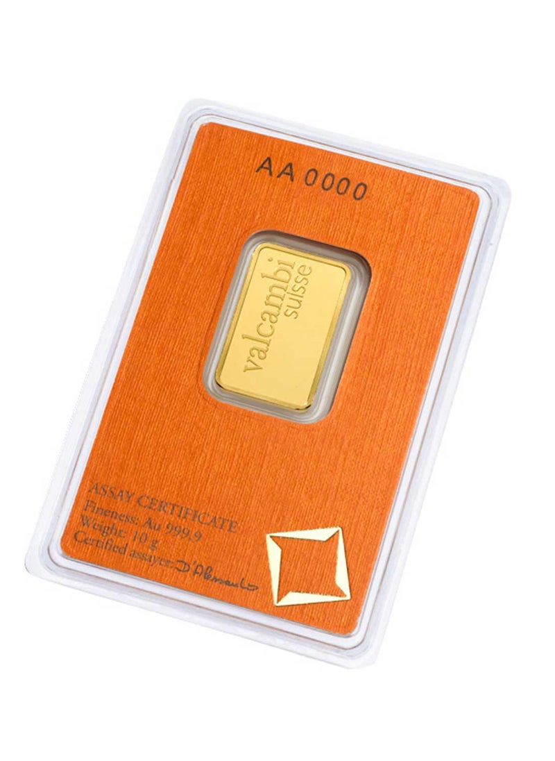 valcambi 24KT 999.9 Purity 10g Valcambi Suisse Gold Bar  - Image 3
