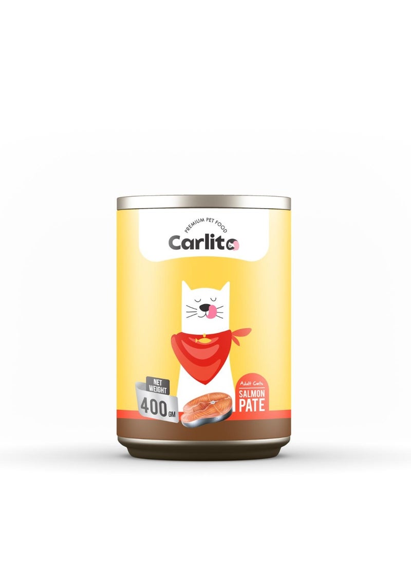 CARLITO ADULT CAT WET FOOD PATE WITH SALMON 400 GM