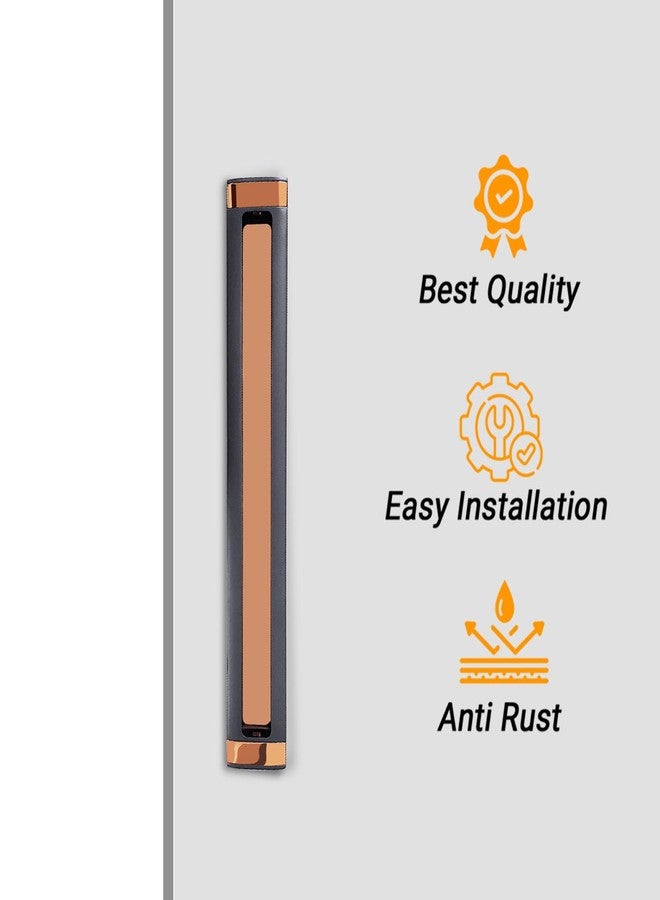 VOLO Grey Rose Gold Finish Concealed Handle - Sleek & Durable Sliding Door Handle for Cabinets, Wardrobes, and Room Doors (Model: Conceal 38) | Pack of 2 | 288MM (12 Inch) - Image 4