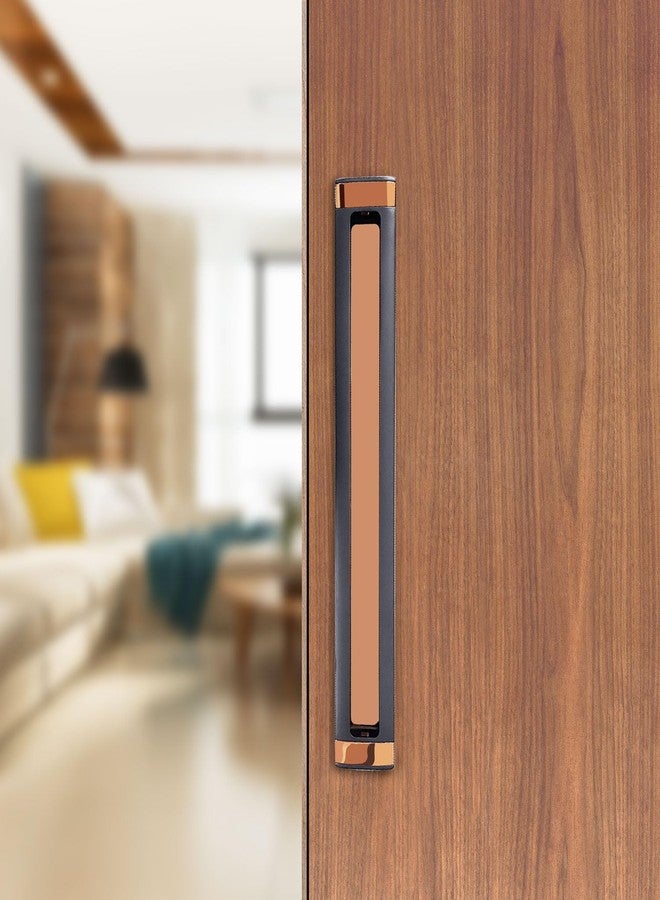 VOLO Grey Rose Gold Finish Concealed Handle - Sleek & Durable Sliding Door Handle for Cabinets, Wardrobes, and Room Doors (Model: Conceal 38) | Pack of 2 | 288MM (12 Inch) - Image 1