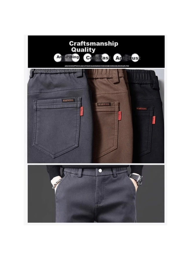 Playboy High-end Casual Pants Men Spring Summer New Elastic Loose Straight Business Trendy Versatile Men's Trousers - Image 2