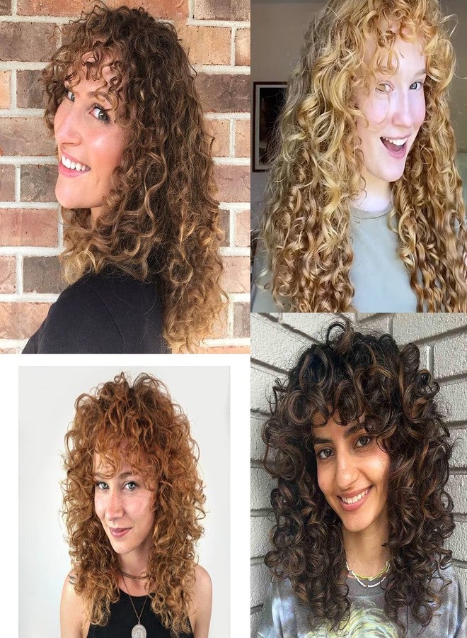 لوناي باروكة لوناي مجعدة مع غرة للنساء، شعر مستعار طويل بني متدرج مع غرة، WIG006، باروكة شعر مستعار صناعية مجعدة للاستخدام اليومي، للحفلات التنكرية - تدرج من البني الداكن إلى البني اللوزي - Image 5