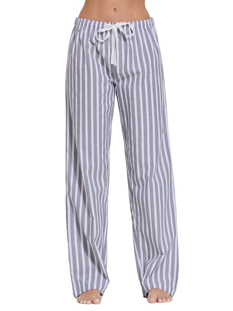 CYZ Women's 100% Cotton Woven Poplin Sleep Pajama Pants,F22034,X-Large - Image 1