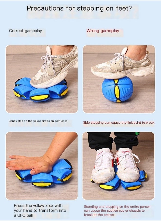 UFO Deformation Ball Pressure Reducing And Elastic Stepping On The Ball Glowing And Venting Ball Parent-child Interactive Toy