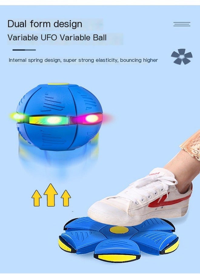 UFO Deformation Ball Pressure Reducing And Elastic Stepping On The Ball Glowing And Venting Ball Parent-child Interactive Toy