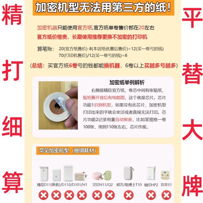 Ping Tie Jingchen Is Suitable For Deli Q1A Label Printer Thermal Paper Self-Adhesive Commodity Coding Color Label Paper. - Image 4