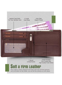 HORNBULL HORNBULL Men's Brown Wallet and Belt Combo | Gift Set for Men | Mens Leather Wallet | Wallets Men Leather BW69187  - Image 4