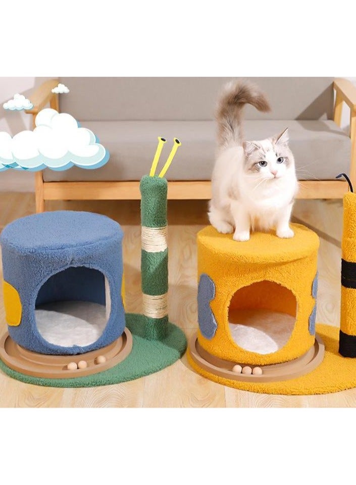 تاوتواص TaoTaoPets عمود خدش ممتع للقطط على شكل حلزون، عمود تسلق القطط، لعبة للقطط (أزرق) - Image 1