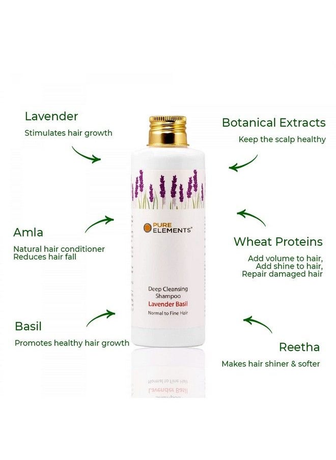 Pure Elements Lavender Basil Deep Cleansing Shampoo Cleansing Shampoo Infused With Precious Ayurvedic Herbs (200 Ml)  - Image 4
