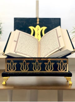 OLUDENIZ Velvet Quran Set with Gold Details – Islamic Gift for Home, Office & Special Occasions  - Image 3