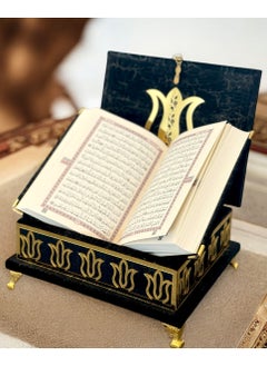 OLUDENIZ Velvet Quran Set with Gold Details – Islamic Gift for Home, Office & Special Occasions  - Image 2