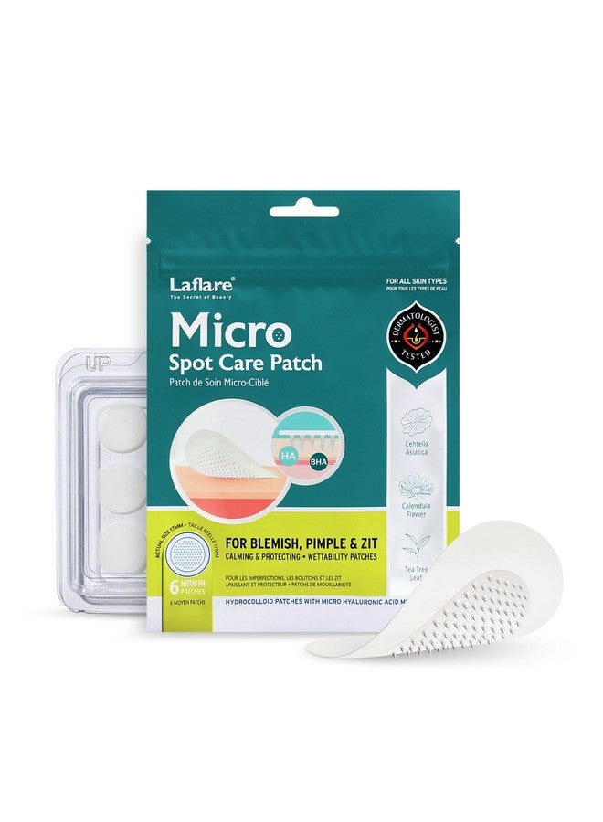 لافلير رقعة ميكرو سبوت كير ذاتية الذوبان من ميكرودارت لعلاج حب الشباب والبقع التي تستهدف البقع المبكرة للمكفوفين التي يصعب الوصول إلى حب الشباب للوجه والبشرة. حاصلة على براءة اختراع (متوسطة 17 ملم) - Image 1