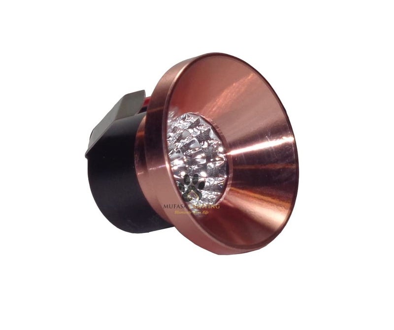 Mufasa 3 Watts Rose Gold Body 2.8CM DIAMETER LED Ceiling COB Spot, Focus, Down Light, Round, Ceiling Pop Light (Please Check Dimensions Image) (Warm White) (Pack Of 4) - Image 3