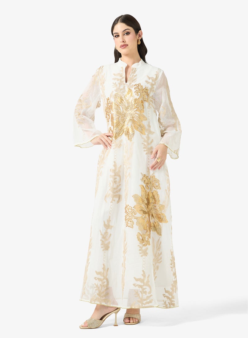 Khizana Embroidered Jalabiya - Image 1