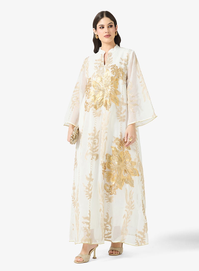 Khizana Embroidered Jalabiya - Image 4