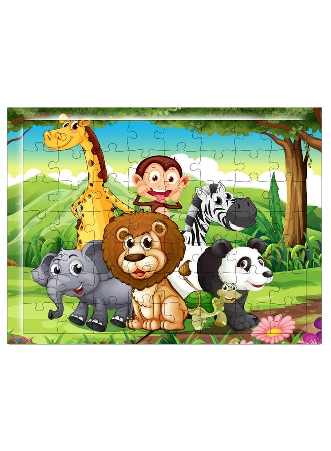 Fiddlys 54 Pcs Wood Jigsaw Puzzles for Kids & Children Age 6+ Animal World and Sea World (Pack of 5) - Image 2