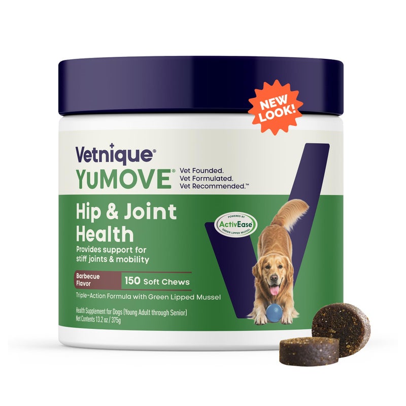 Yumove Dog Joint Supplement, Hip and Joint Supplement for Dogs with Glucosamine Chondroitin, Hyaluronic Acid, Green Lipped Mussel and Omega 3, Dog Hip and Joint Aches and Stiffness (150 Tasty Bites) - Image 1