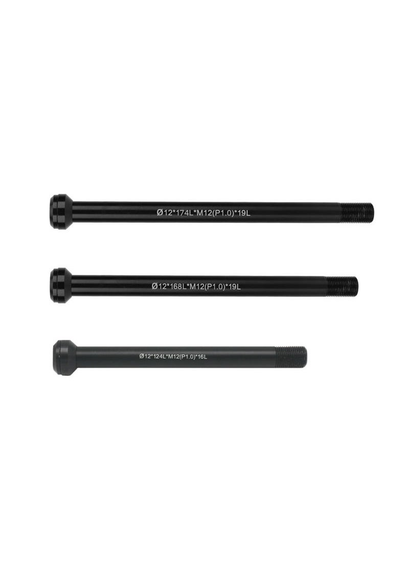 Generic CORKI Bicycle Axle Rod 100*12 142 148 Road MTB Black Cylinder Shaft 